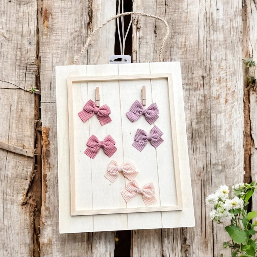 LALA Mini Waffle set Of 3 colors Hair Bows for kids